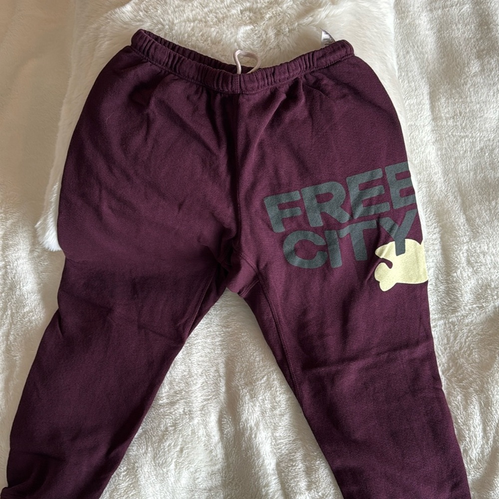 Freecity purple extra small sweats, brand new without tags. Crop.